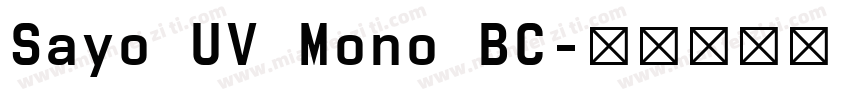 Sayo UV Mono BC字体转换